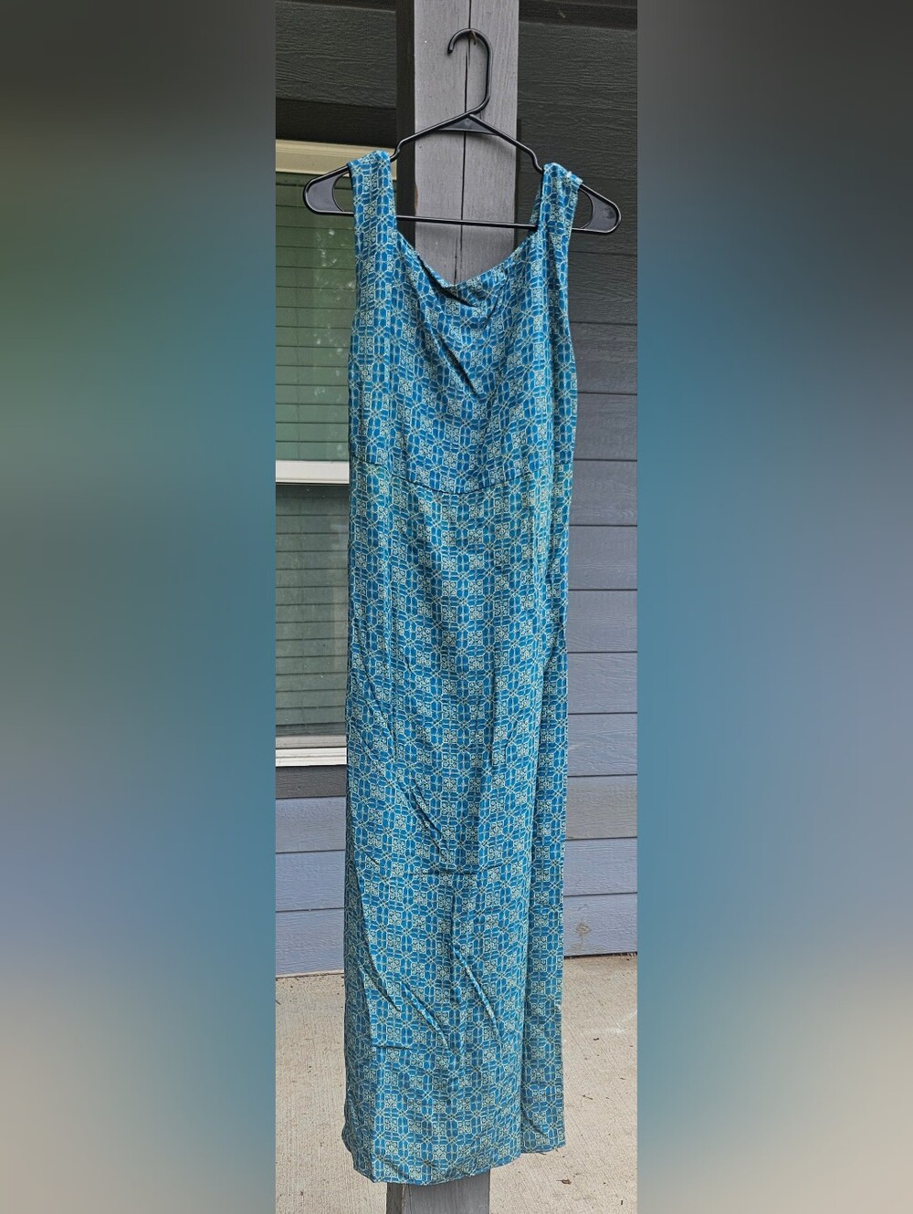 100% Silk Vintage Maxi Dress Plus Size 2x Amanda Smith II